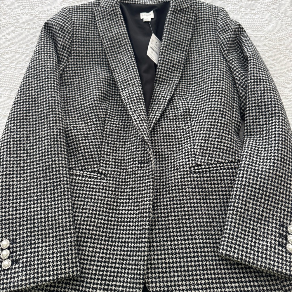 JCrew Houndstooth Blazer